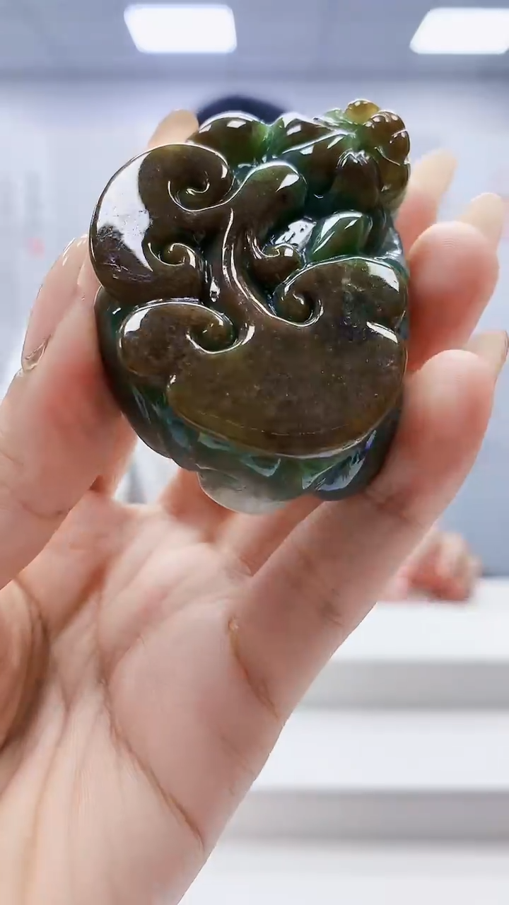 未镶嵌定制翡翠4898ty-毛货挂件32