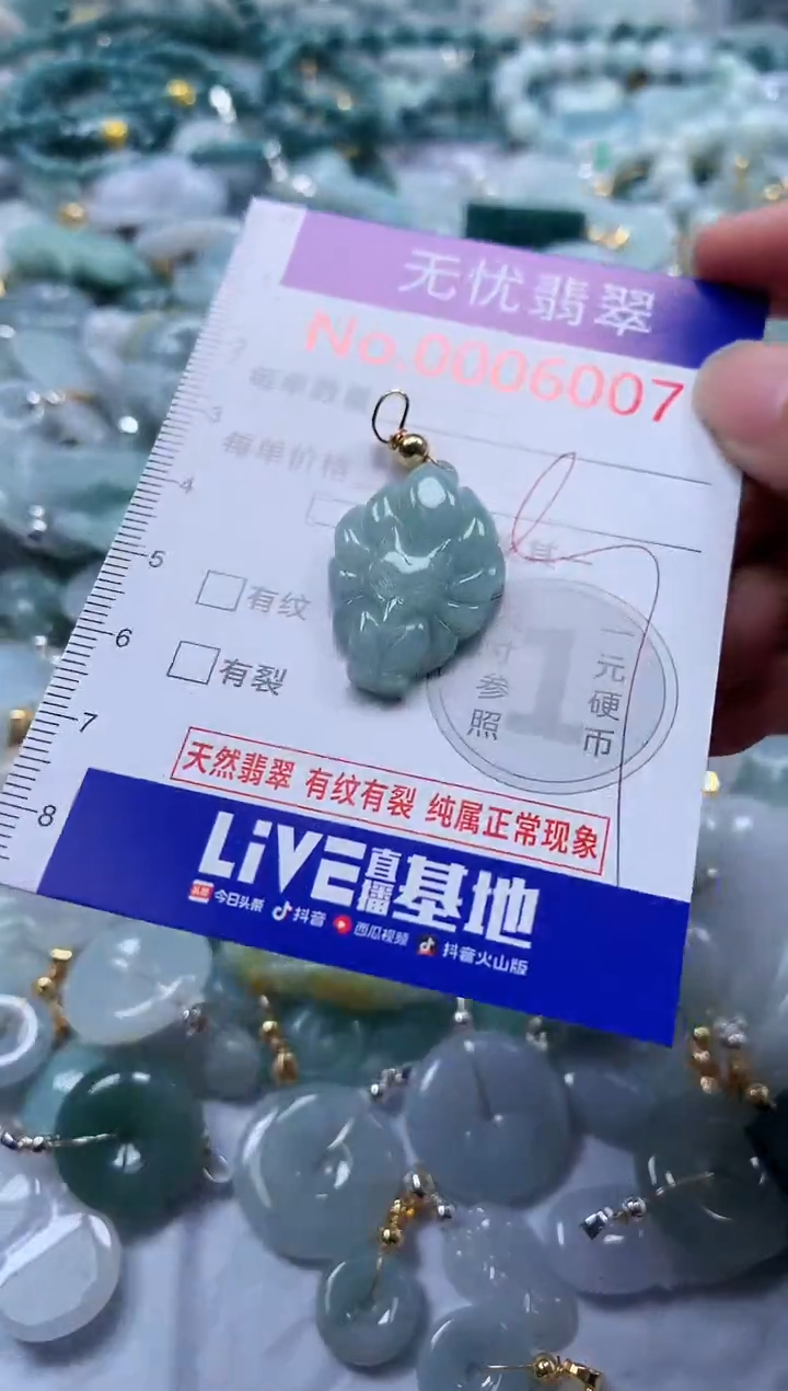 翡翠未镶嵌吊坠(不含链)6007