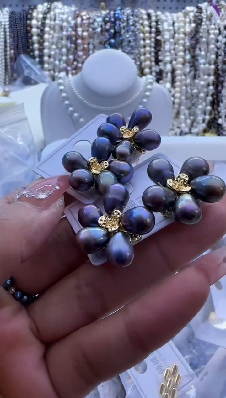 【闪购商品】淡水珍珠耳饰银S925镶嵌539