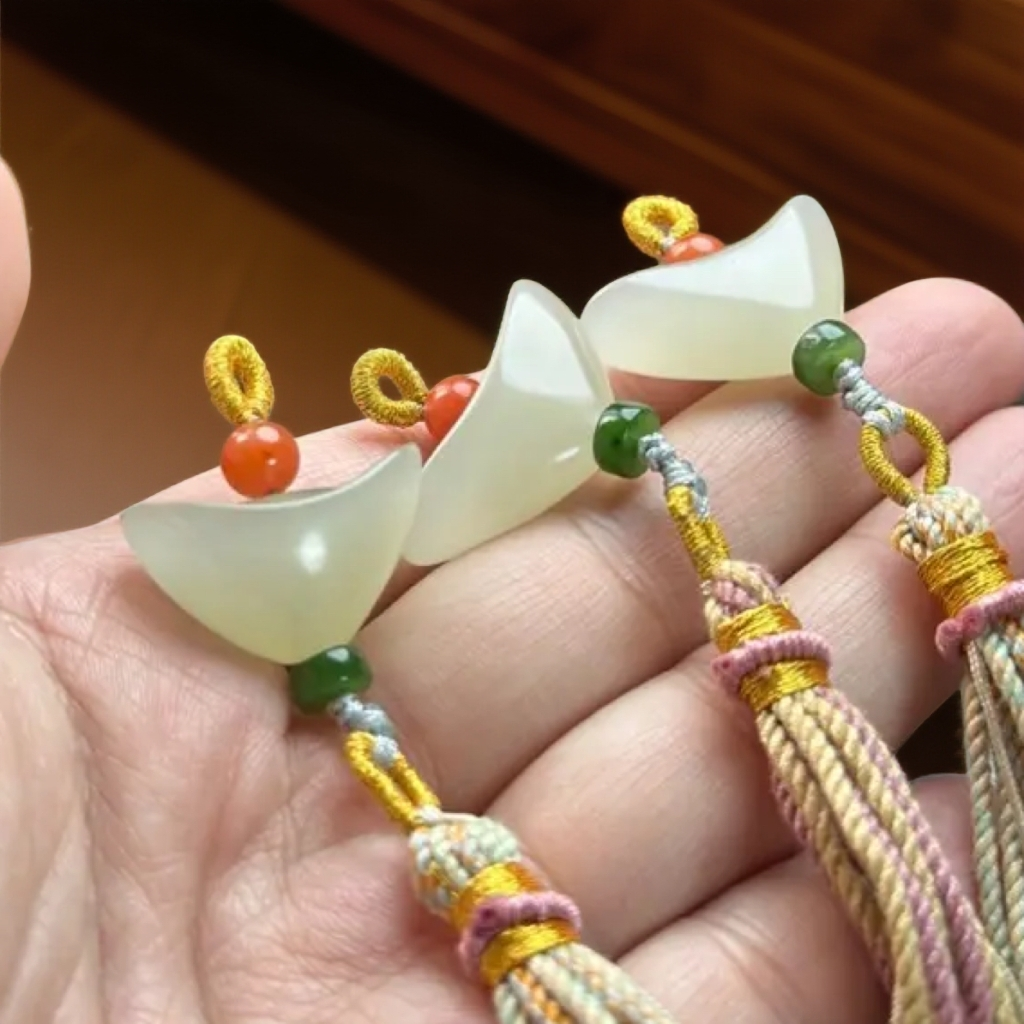 和田玉冰晴招财进宝元宝手机挂包挂配饰DIY随机发其1