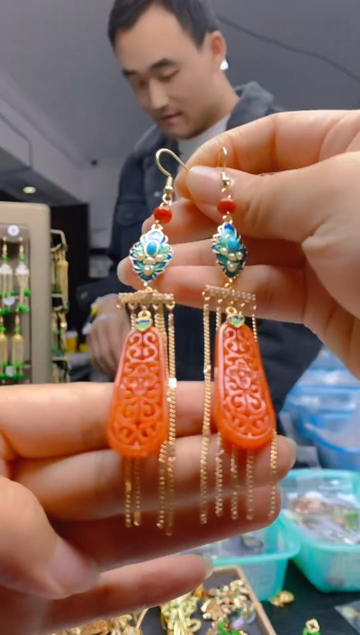 【闪购商品】翡翠耳饰合金0312翡翠耳钩