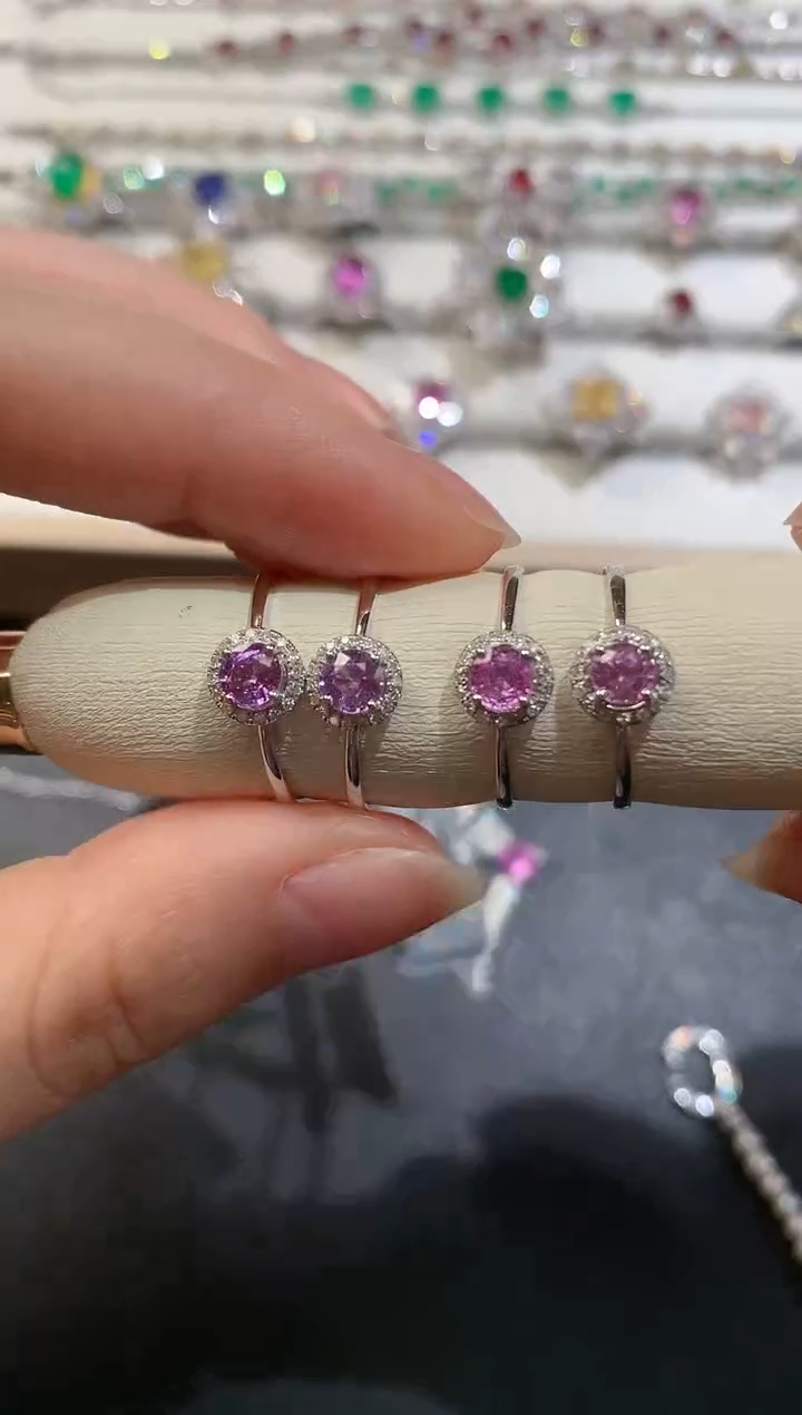 【闪购商品】彩色蓝宝石戒指18K金镶嵌多样性发其一Z32|1880