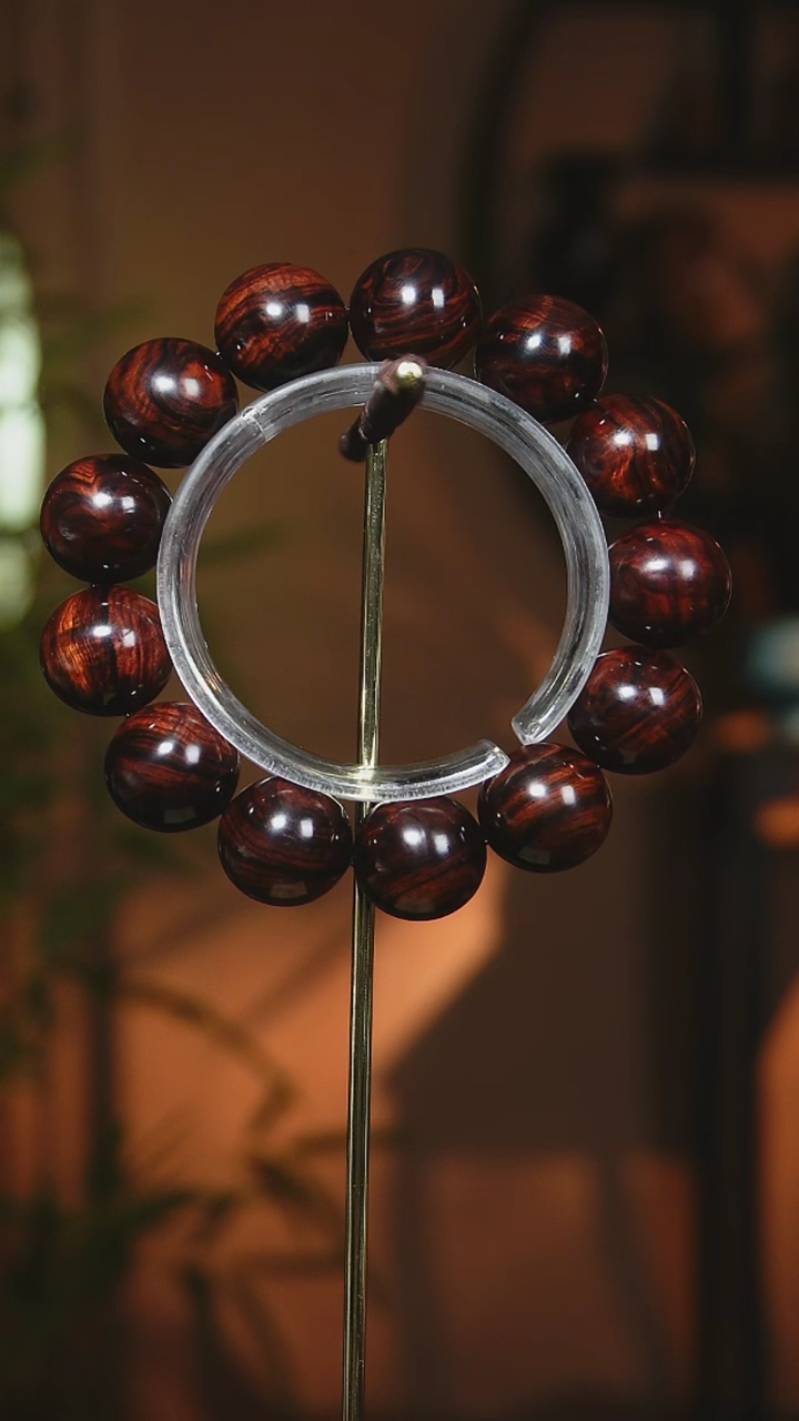 【闪购商品】黄花梨/降香黄檀手串/手链海南黄花梨1.8cm水波