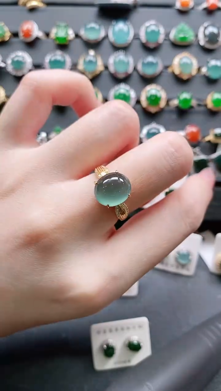 【闪购商品】翡翠戒指银S925镶嵌11111111