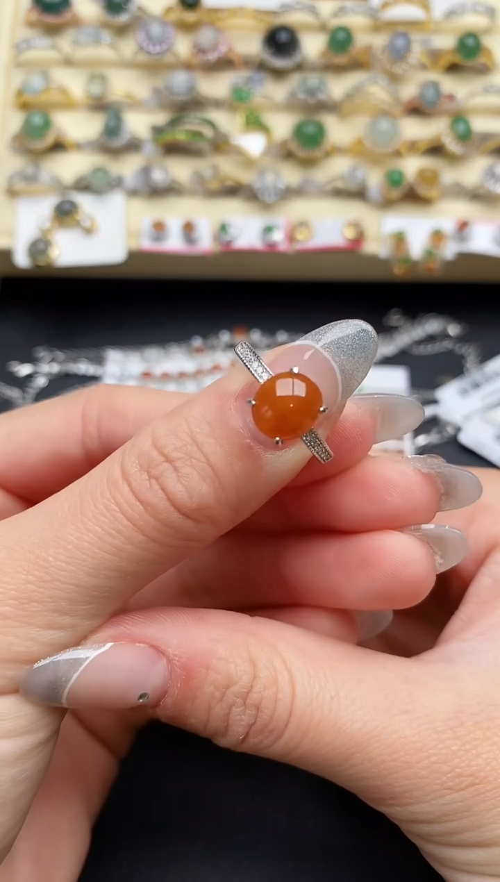 【闪购商品】翡翠戒指银S925镶嵌11111111+2