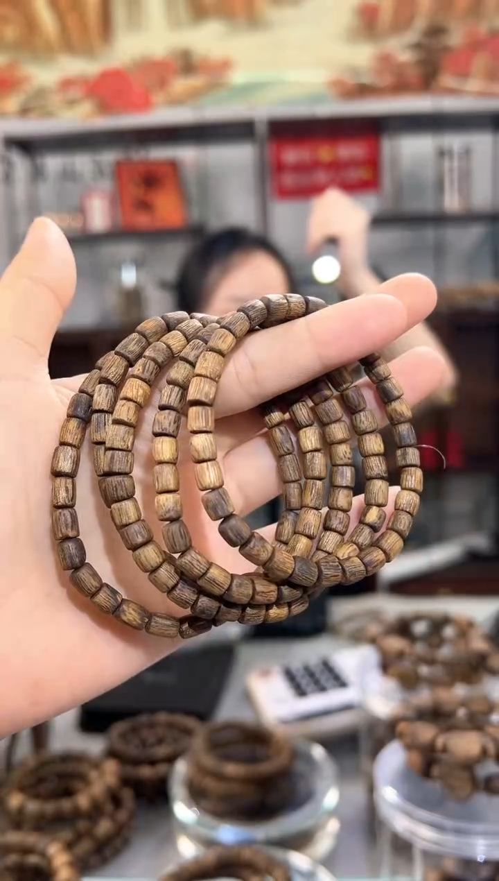 沉香碎屑沉香321号桶珠单勾丝粉末多样性发一503