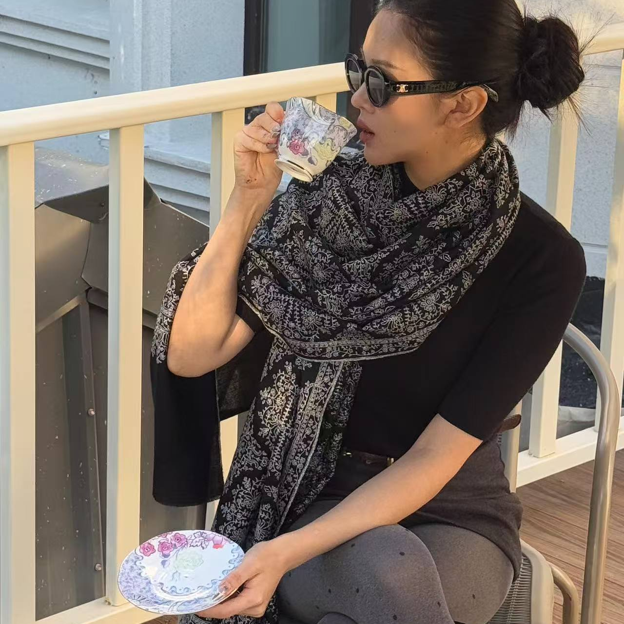 【范范专属】4百搭时尚长巾卡尼围巾披肩 88165