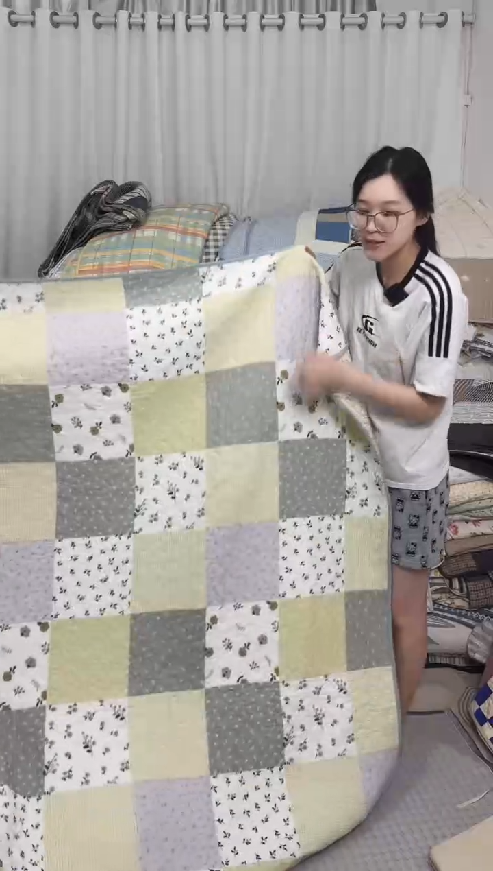 棉200*230绿灰格子