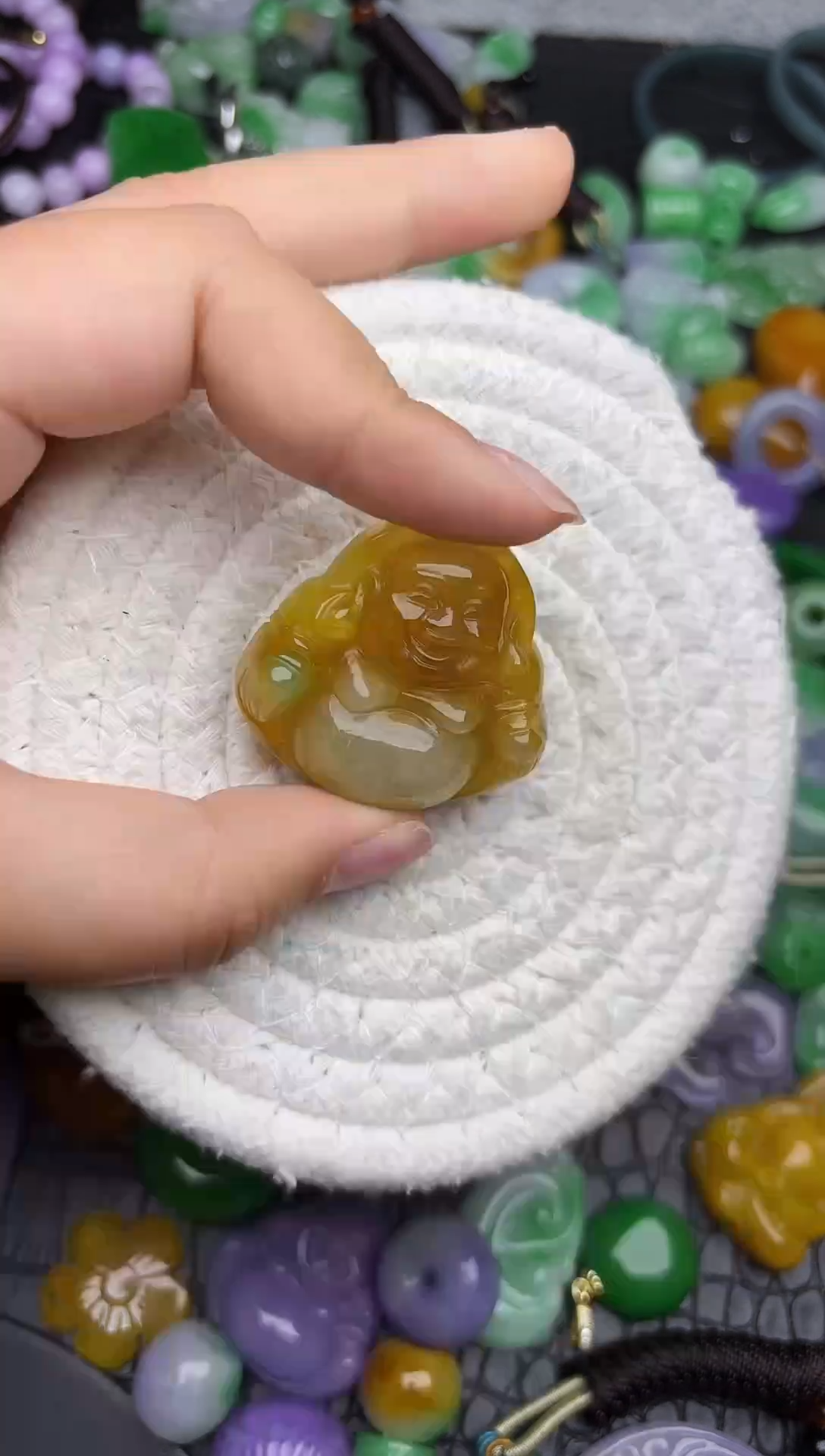 颈饰未镶嵌翡翠缅甸翡翠吊坠