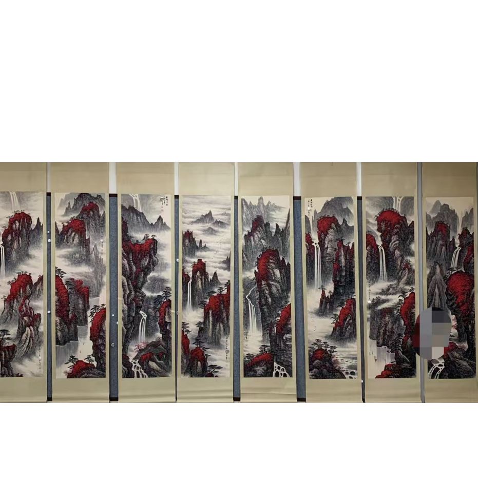 魏       山水八条屏178*47*8