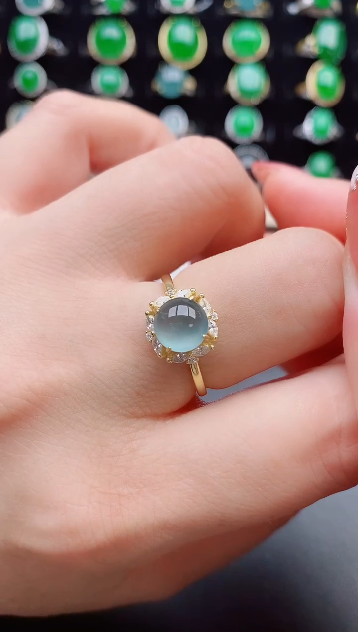 【闪购商品】翡翠戒指银S925镶嵌5085850