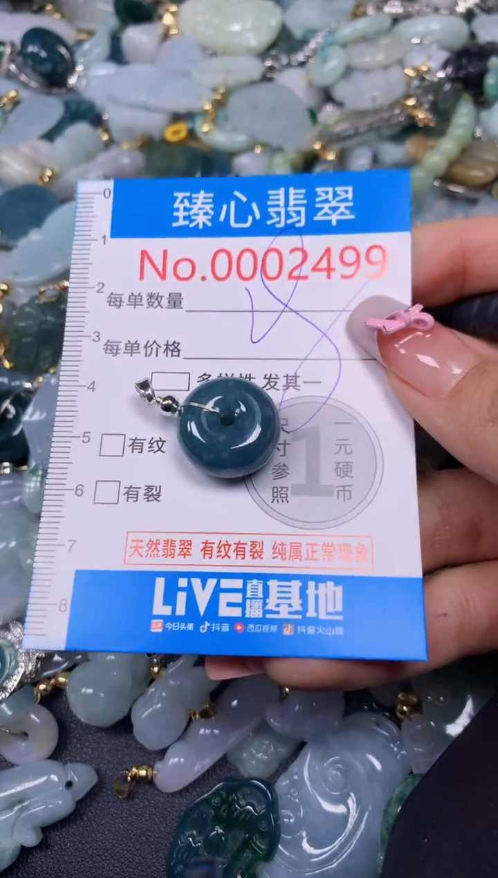 【闪购商品】翡翠颈饰未镶嵌含绳0002499