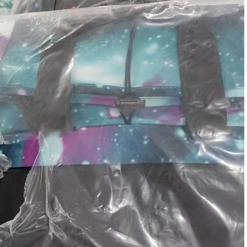 绿紫星空透气双肩小箱包书包发1个大容量