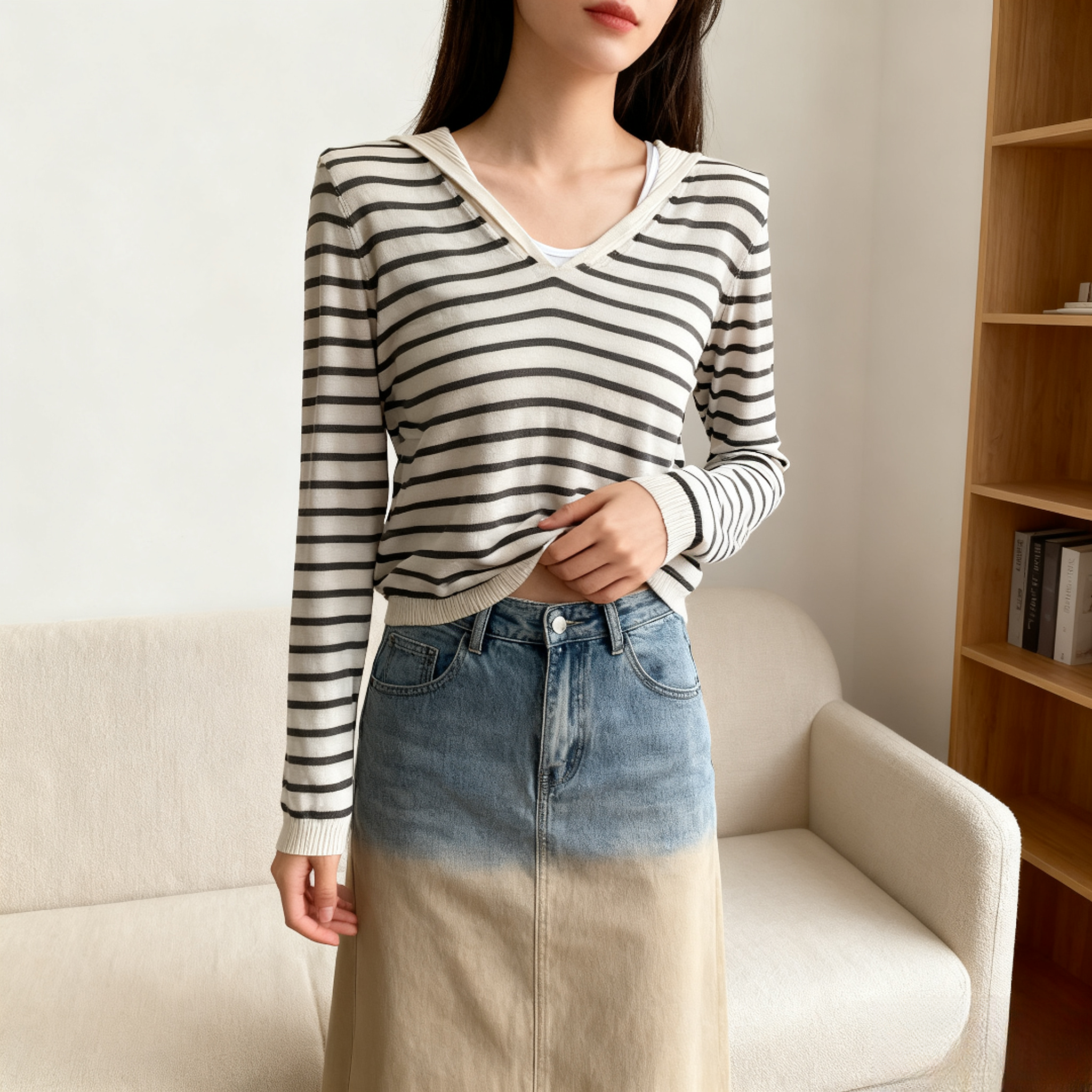 99新 DIOR/迪奥 JH21 Dior 条纹上衣 S码 肩宽34 胸围80 衣长50