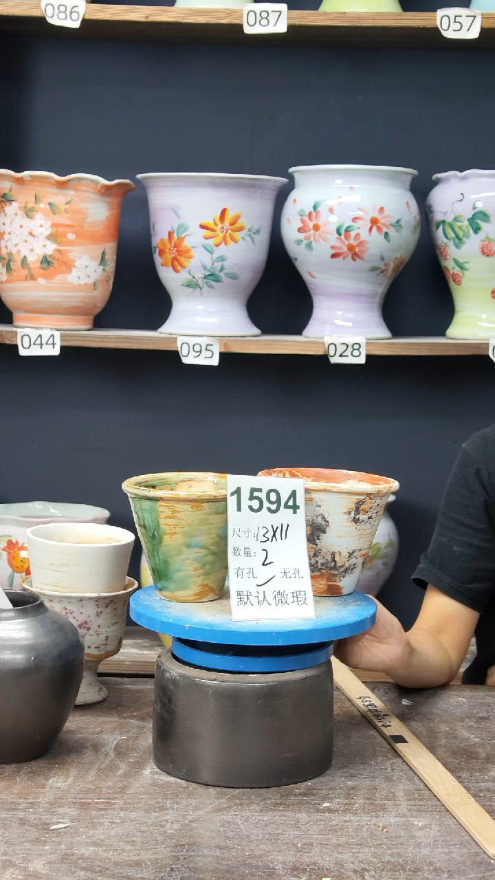 景德镇陶瓷花盆微瑕1594