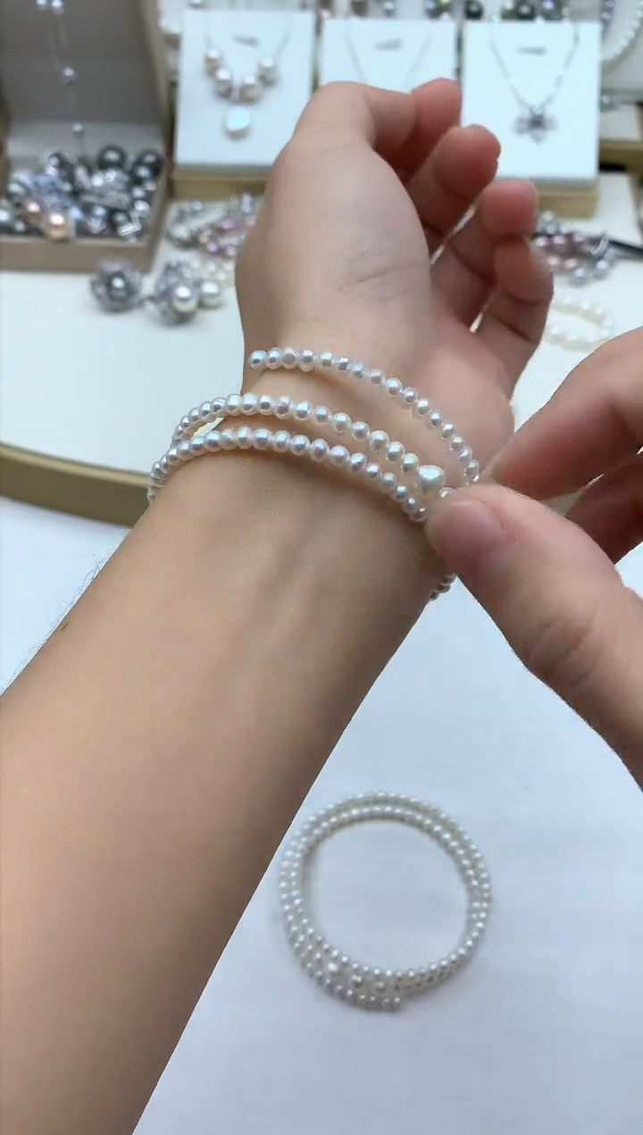 未镶嵌手镯淡水珍珠多样性发其一