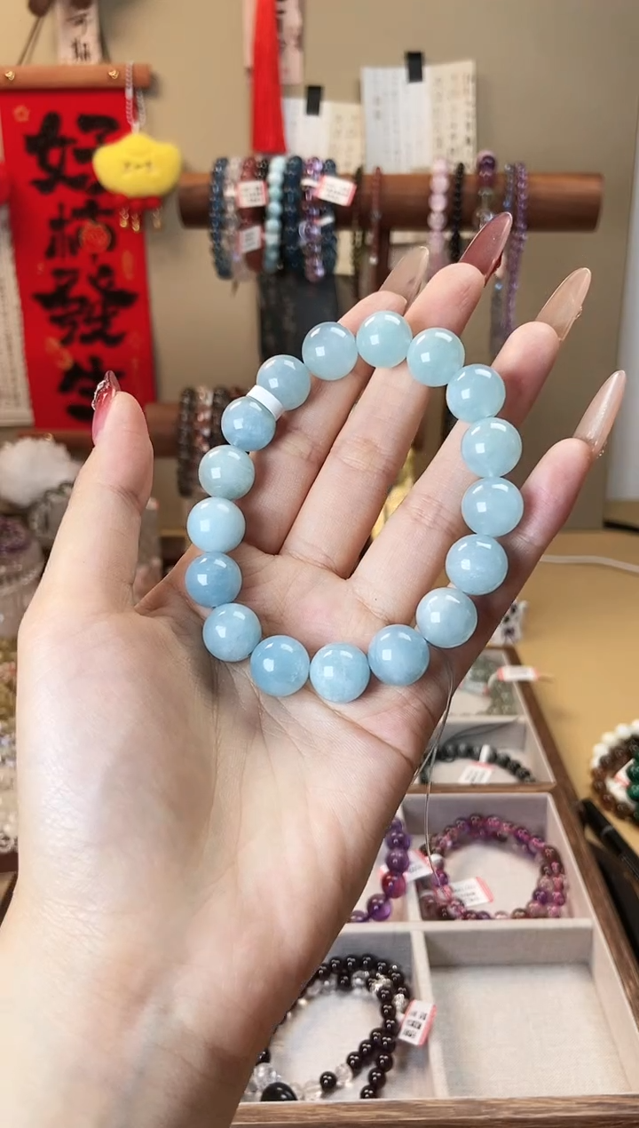 【闪购商品】海蓝宝石手链未镶嵌12m海蓝宝