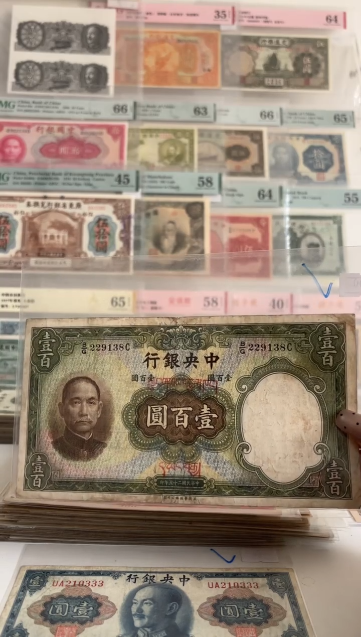 中央银行大绿袍壹佰圆229138   藏文版