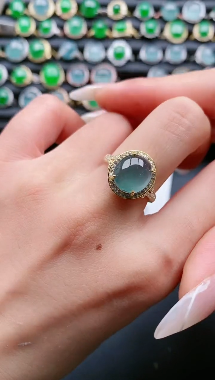 【闪购商品】翡翠戒指银S925镶嵌1111111