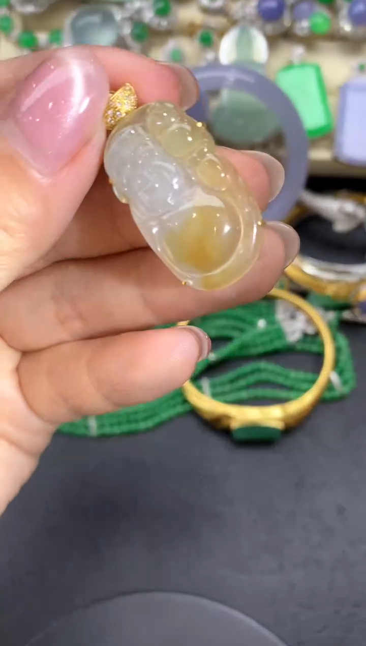 【闪购商品】翡翠颈饰18K金镶嵌435中国好珍宝