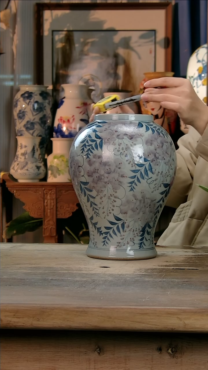 【闪购商品】瓷片景德镇纯手工釉下彩精品花瓶