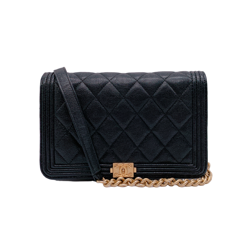 95新 Chanel/香奈儿 黑金 LEBOY WOC 