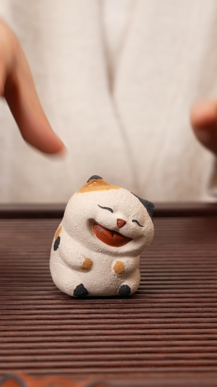 【闪购商品】紫砂茶宠小三花猫（普通版