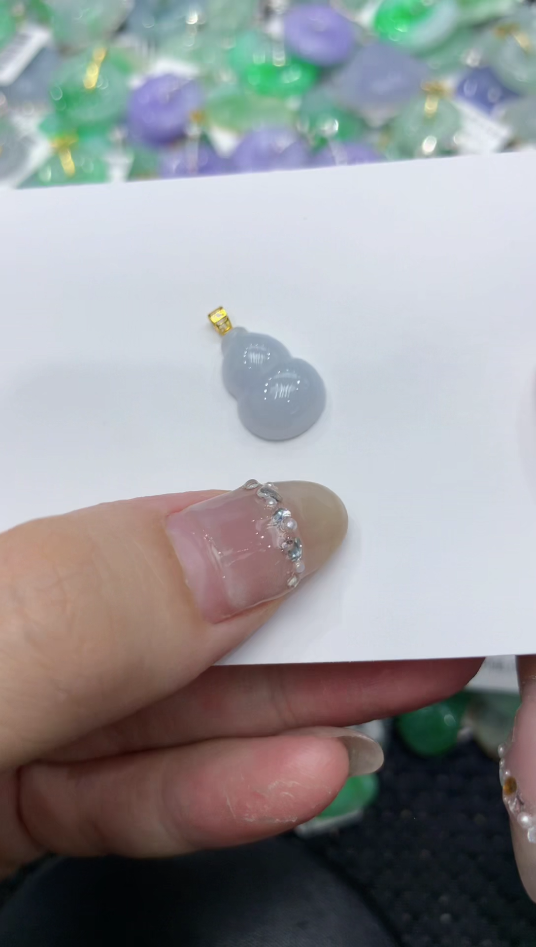 【闪购商品】翡翠颈饰18K金镶嵌222222222