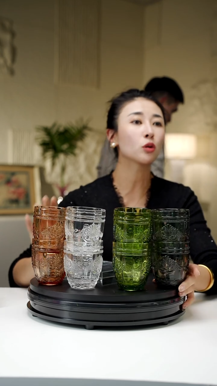 手工艺品琉璃福利水杯一套8只