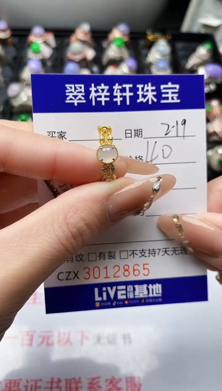 【闪购商品】翡翠戒指银S925镶嵌/2865