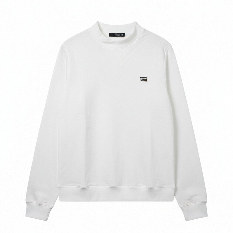 71928圆领宽松型常规加绒男士白色短卫衣白色印花秋冬男装卫衣