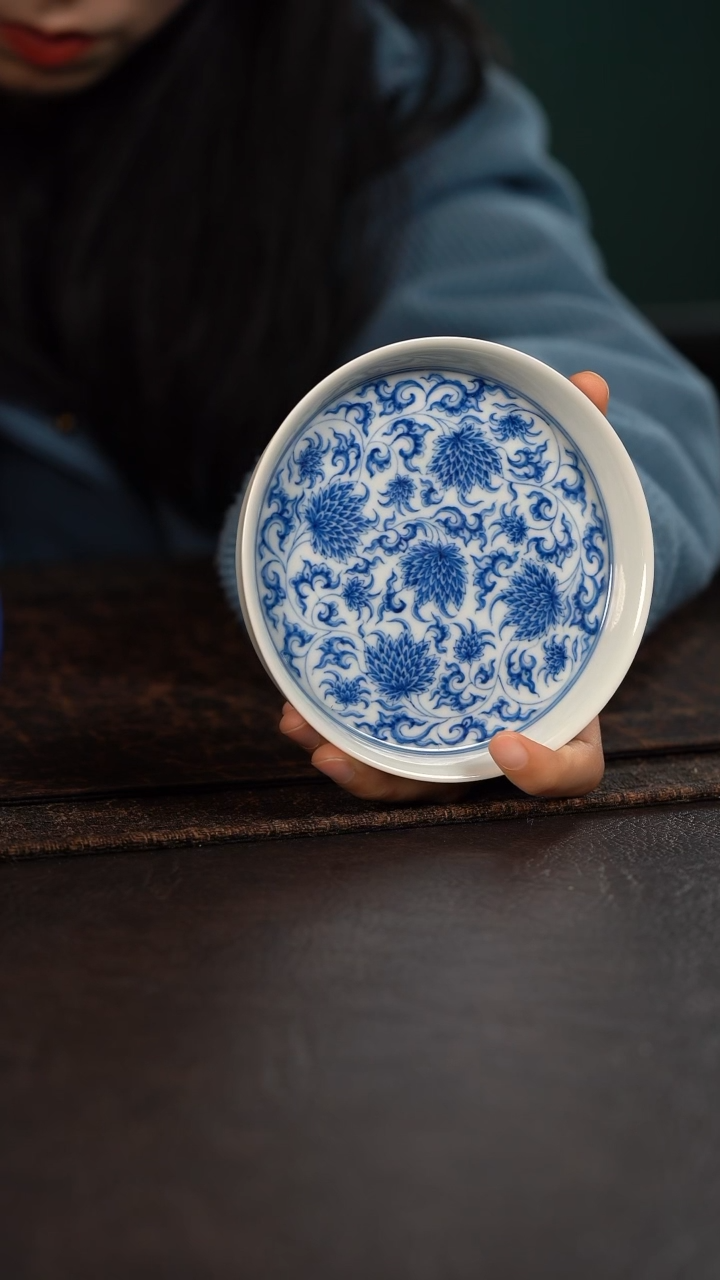 【闪购商品】杯聚澜堂缠枝菊小壶承