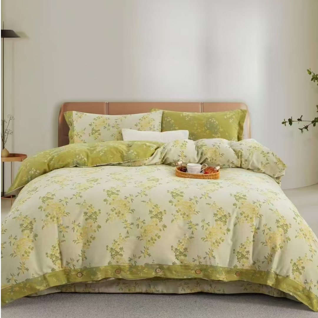 暗香夏被 精梳双面多功能绗缝被纯棉80支贡缎双层纱夏凉被