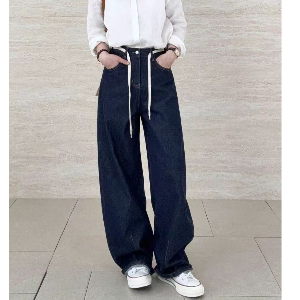 SU【273】花505 愫洋 抽绳弯刀牛仔裤2025秋季新款高个子~ 