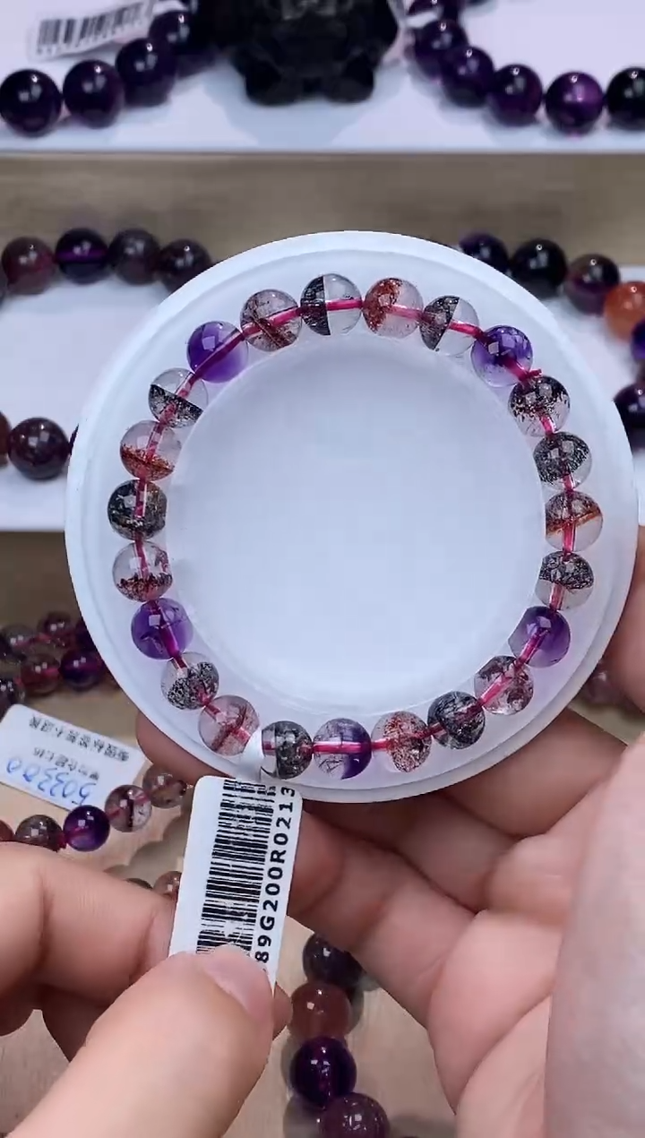 【闪购商品】水晶手链未镶嵌黑加仑超七8m+