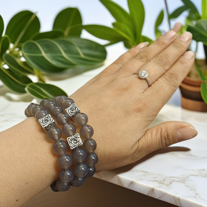 烟紫玉髓卡10洋气百搭款手串多样性随机发一