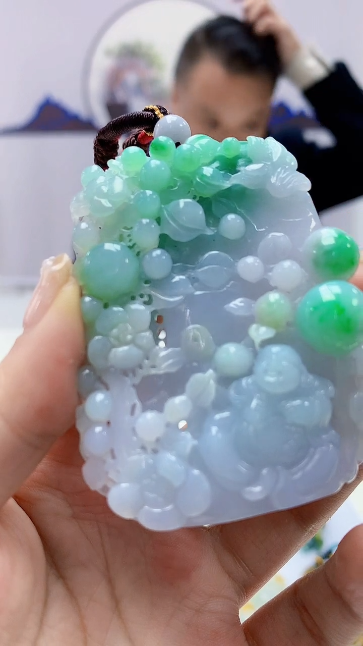 【闪购商品】定制翡翠未镶嵌4969ms-毛货挂件45