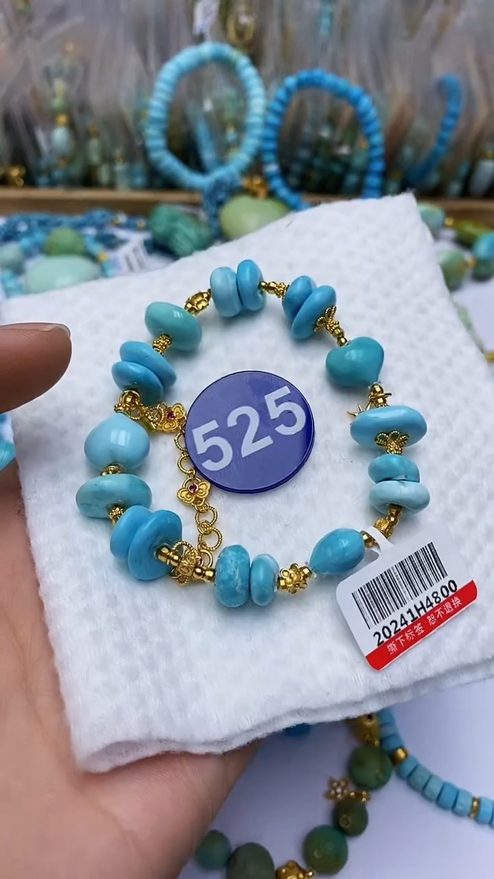 【闪购商品】绿松石手串银S925镶嵌525