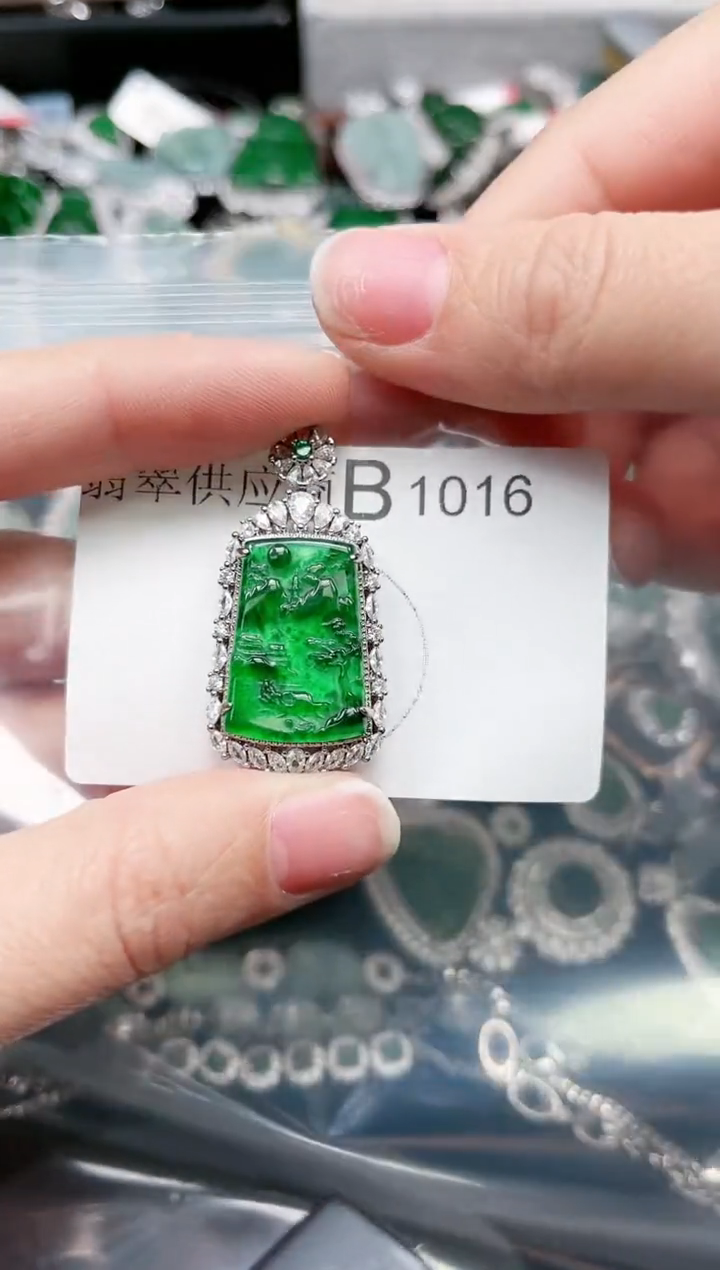 【闪购商品】翡翠颈饰未镶嵌1016赠皮绳