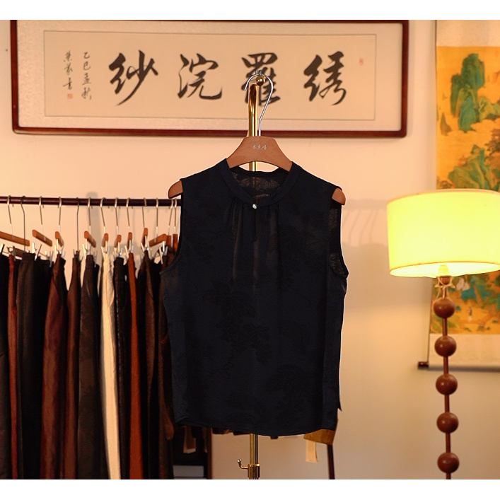 【晴岚暖翠-背心】中式净版打底背心4235