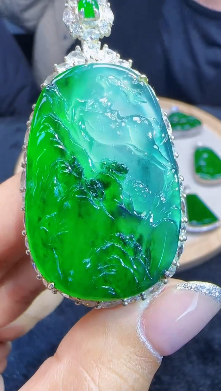 未镶嵌定制翡翠翡翠吊坠21