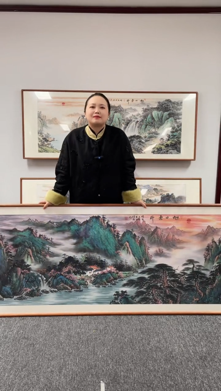 【闪购商品】国画旭日东升210*80陈亮绘画作品