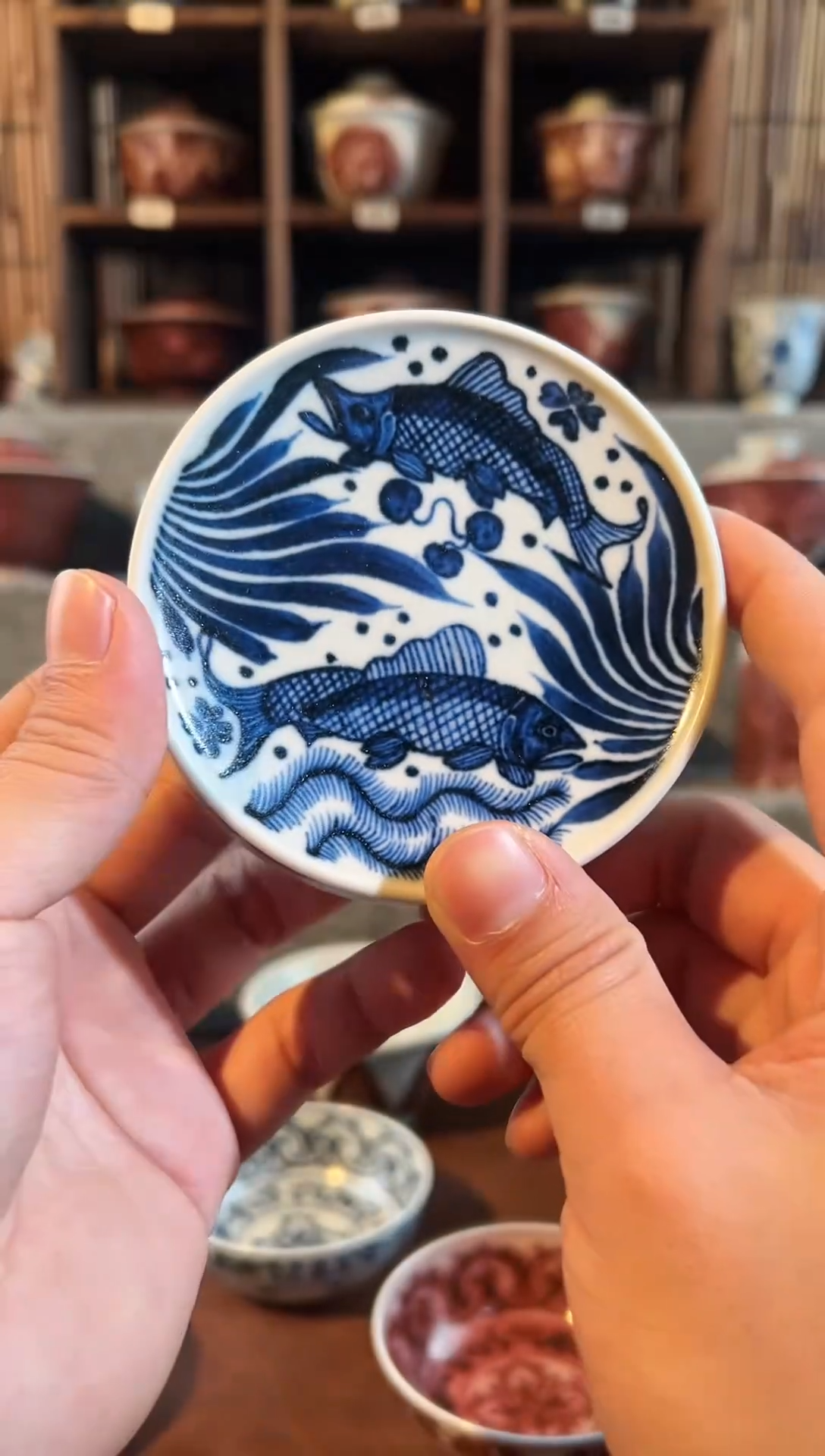 【闪购商品】天禄言瓷鱼藻盖置