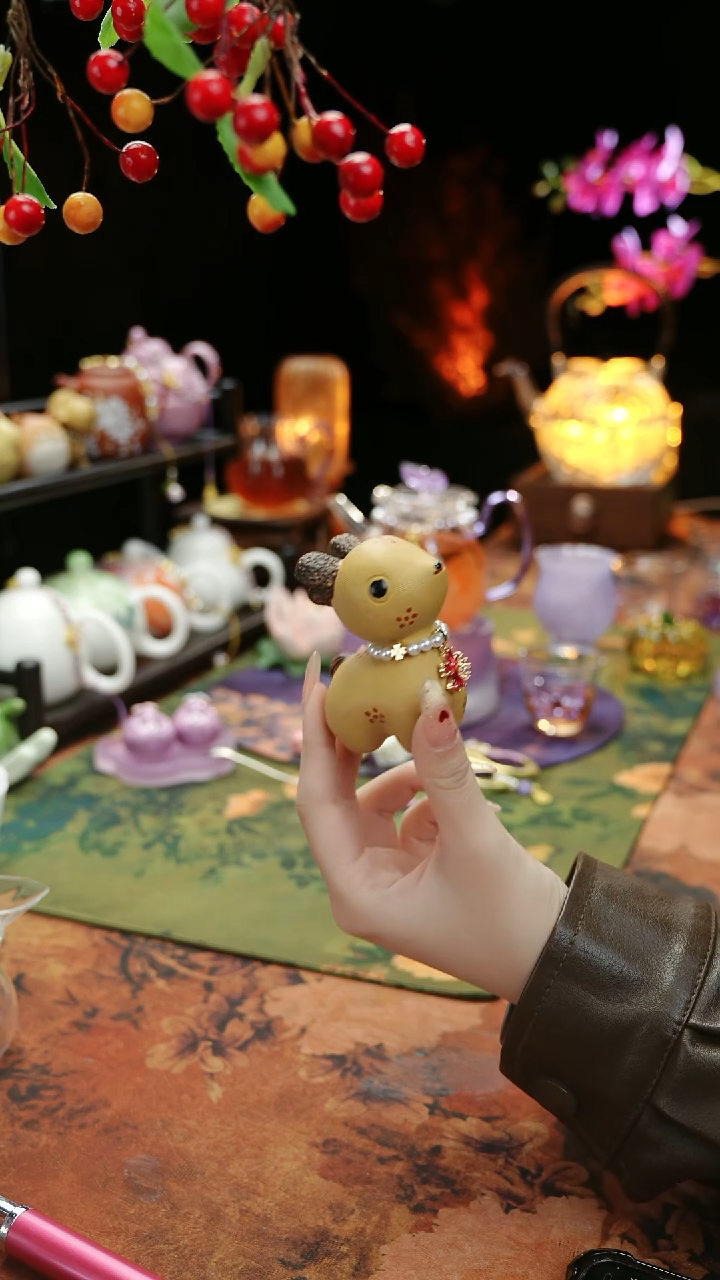 【闪购商品】一鹿有你紫砂茶宠摆件+链子