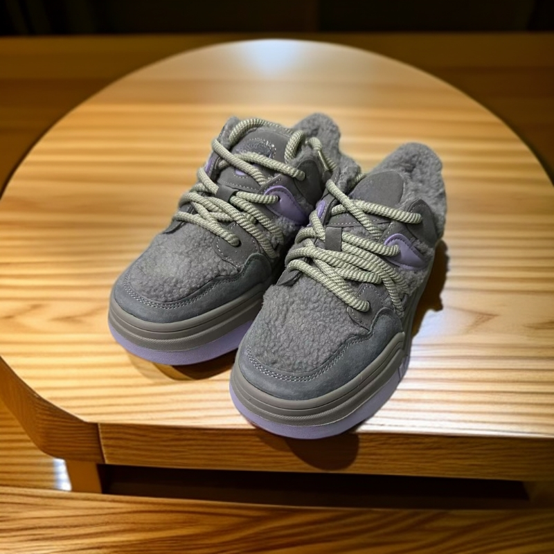 女鞋（101—200）舒适潮流加绒灰色低帮保暖舒适时尚百搭芒果