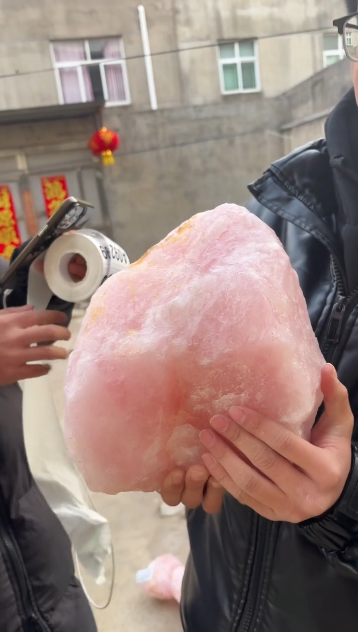 【闪购商品】水晶摆件未镶嵌粉水晶 灯座  089