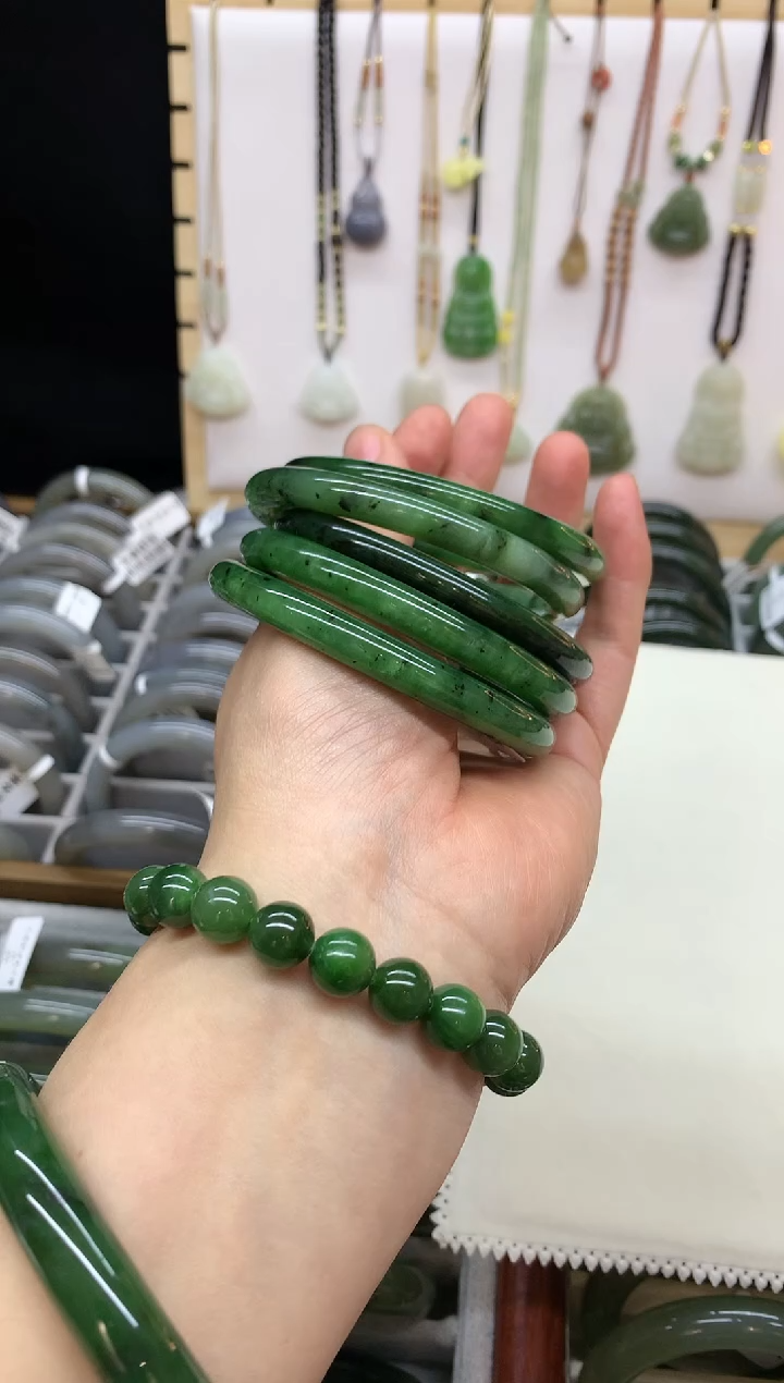 未镶嵌手镯和田玉碧玉手镯随机发一条58-60圈口