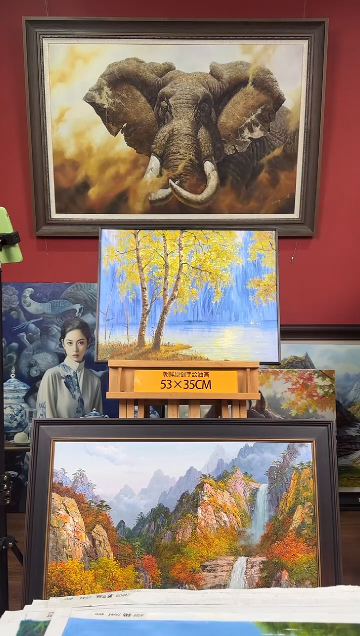 油画【102号】约53*35cm丨朝鲜原创纯手绘孤品油画丨顺丰包邮 