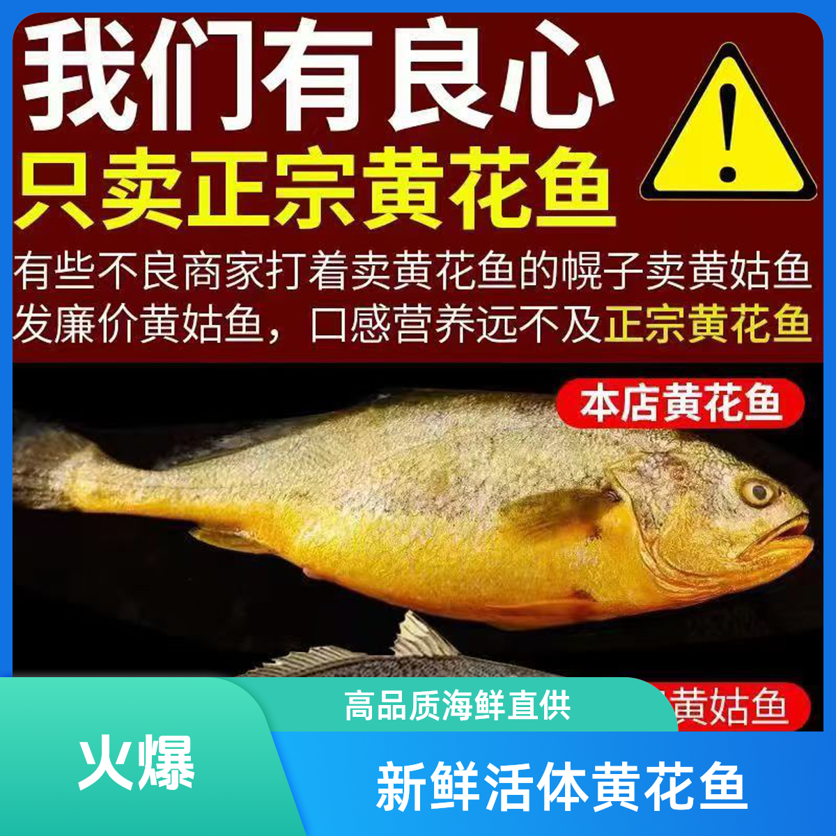 小时达新鲜海捕正宗大黄鱼 过年必备未清理整条鱼 4条 一条400-450g