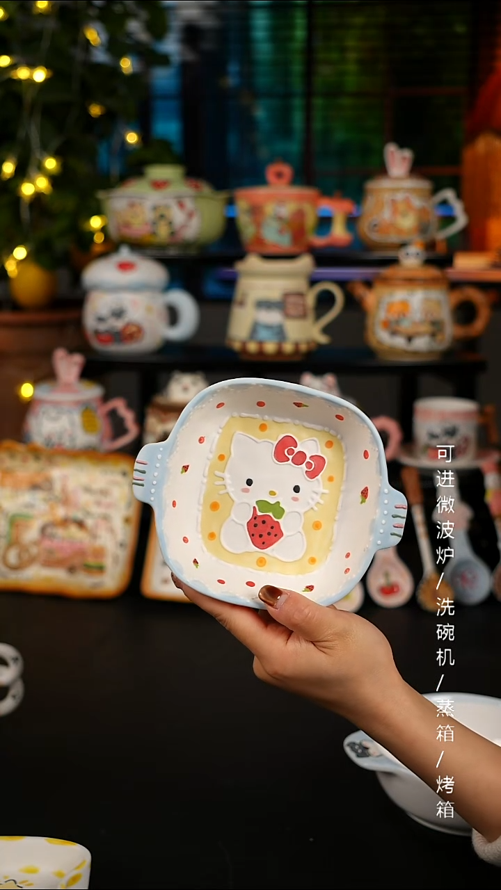 陶瓷便携款景德镇高温釉下彩纯手绘创意瓷 